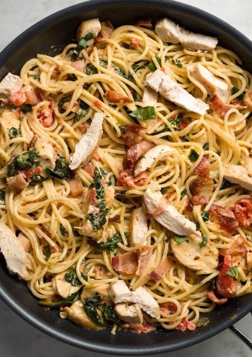 Hearty Tuscan Chicken Pasta