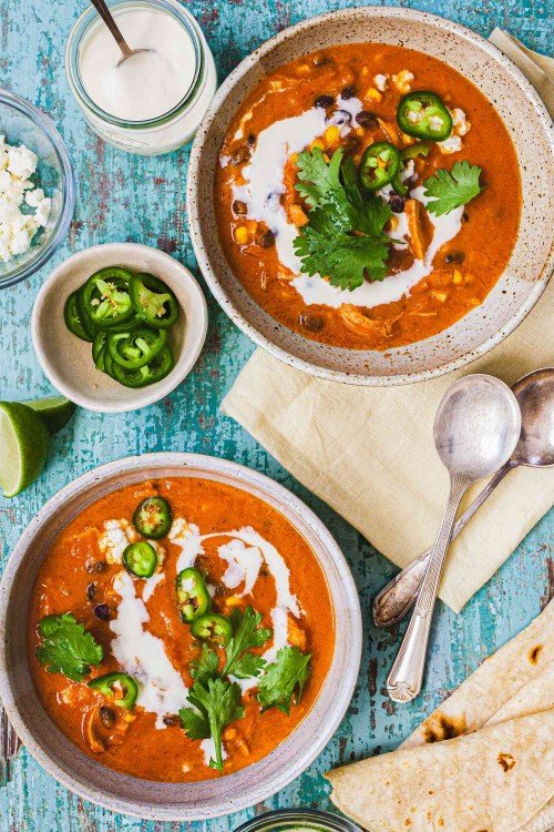 Creamy Chicken Enchilada Soup